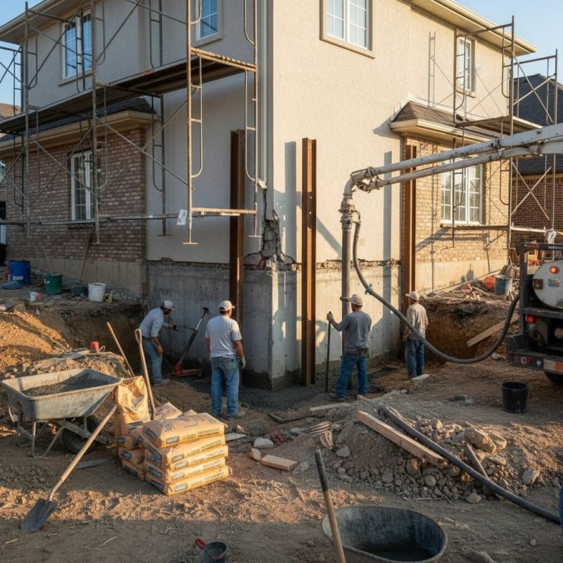 Cement Footing Installation